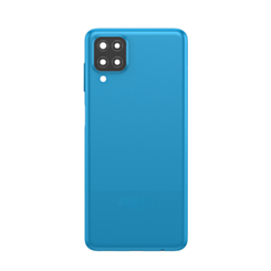 Back Glass with Camera Lens and Adhesive for Galaxy A12 Nacho (A127 / 2021) (NO LOGO) (BLUE)