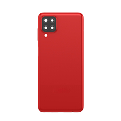 Back Glass with Camera Lens and Adhesive for Galaxy A12 Nacho (A127 / 2021) (NO LOGO) (RED)