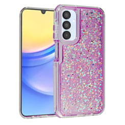 Shiny Hard Shockproof Transpalet Case - PURPLE for Galaxy A15 (Only Ground Shipping)