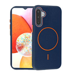 Magnetic Leather Soft Cases - BLUE & ORANGE for Galaxy A17 (Only Ground Shipping)