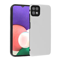 Full Cover New Design Silicone Case - WHITE for Galaxy A22 5G (Only Ground Shipping)