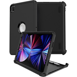 Heavy Duty Case with Clip - BLACK for iPad Air 5 / Air 4 / Pro 11 (1st / 2nd / 3rd / 4th) (Only Ground Shipping)