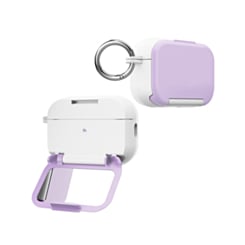 Creative Makeup Mirror Stand Holder Case (Light Purple) for AirPods 4 / 5 (Only Ground Shipping)
