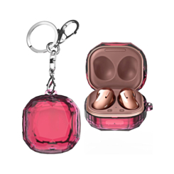 Galaxy Buds Pro / Buds 2 Pro / Buds 2 / Buds FE / Buds Live Transparent Plating Case (PINK) with Keychain (Only Ground Shipping)