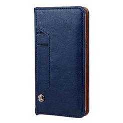 Galaxy A20E Luxury Leather Wallet Case with Credit Card Slot-DARK BLUE (Only Ground Shipping)