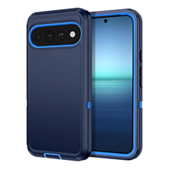 Heavy Duty Case for Google Pixel 9 / 10 / 11 / 9 Pro / 10 Pro / 11 Pro (Navy Blue) (Only Ground Shipping)