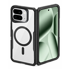 Matte q & Transparent Magnetic Case (Black) for Google Pixel 11 Pro Fold (Only Ground Shipping)