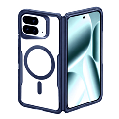 Matte & Transparent Magnetic Case for Google Pixel 11 Pro Fold (Navy Blue) (Only Ground Shipping)