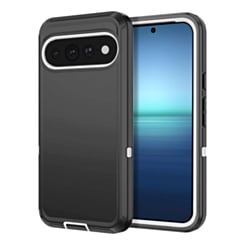 Heavy Duty Case for Google Pixel 9 Pro XL / 10 Pro XL / 11 Pro XL (Black & White) (Only Ground Shipping)