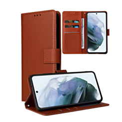 Google Pixel 9 / 9 Pro Leather Wallet Case with Card Slot - BROWN (Only Ground Shipping)