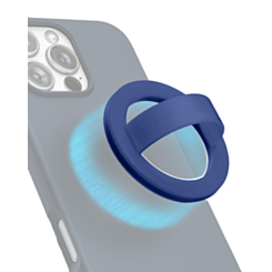 Silicone Magnetic Mount 360 Rotation Finger Smartphone Stand BLUE (Only Ground Shipping)