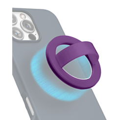 Silicone Magnetic Mount 360 Rotation Finger Smartphone Stand -DARK PURPLE (Only Ground Shipping)