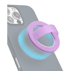 Silicone Magnetic Mount 360 Rotation Finger Smartphone Stand LIGHT PURPLE (Only Ground Shipping)