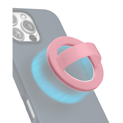 Silicone Magnetic Mount 360 Rotation Finger Smartphone Stand -PINK (Only Ground Shipping)