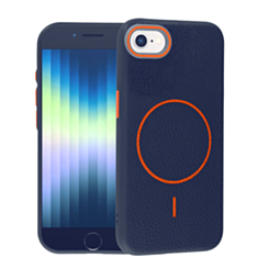Magnetic Leather Soft Cases - BLUE & ORANGE for iPhone 7 / 8 (Only Ground Shipping)