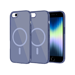 Transparent Magnetic Shockproof Case - NAVY for iPhone 6 / 6S / 7G / 8G / SE (Only Ground Shipping)