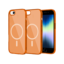 Transparent Magnetic Shockproof Case - ORANGE for iPhone 6 / 6S / 7G / 8G / SE (Only Ground Shipping)
