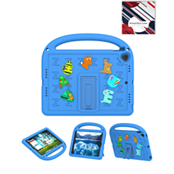 Shockproof Handle Case with Charms (BLUE) for iPad 10.2" (7th / 8th / 9th) (Only Ground Shipping)