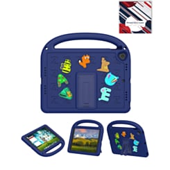 Shockproof Handle Case with Charms (NAVY BLUE) for iPad 10.2" (7th / 8th / 9th) (Only Ground Shipping)