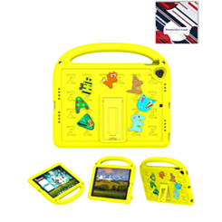 Shockproof Handle Case with Charms (YELLOW) for iPad 10.2" (7th / 8th / 9th) (Only Ground Shipping)