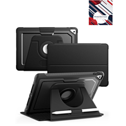 Magnetic Leather Case with Rotating Stand & Pen Holder - BLACK for iPad 10.2" (7th / 8th / 9th) / Air 3 / Pro 10.5 (Only Ground Shipping)