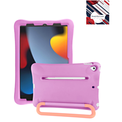 Kids Shockproof Tablet Case with Rotating Handle Stand (PURPLE) for iPad 10.2" (7th / 8th / 9th) / Air 3 / Pro 10.5 (Only Ground Shipping)