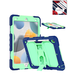 Heavy Duty Shockproof Tablet Case with Kickstand (NAVY BLUE & GREEN) for iPad 10.2" (7th / 8th / 9th) / Air 3 / Pro 10.5 (Only Ground Shipping)