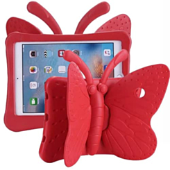 Butterfly Shockproof Kids Case - RED for iPad 2 / 3 / 4 (Only Ground Shipping)