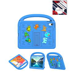Shockproof Handle Case with Charms (BLUE) for iPad 10 2022 (10.9") / iPad 11 (A16) (Only Ground Shipping)