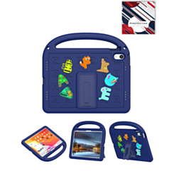 Shockproof Handle Case with Charms (NAVY BLUE) for iPad 10 2022 (10.9") / iPad 11 (A16) (Only Ground Shipping)