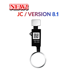 Purchase the silver Home Button solution flex cable version 8.1 JC for iPhone 8 Plus, 8, SE 2020 and 2022, 7 Plus, and 7.
