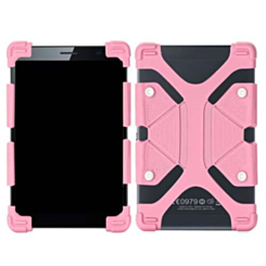 Universal 7"-7.9" Adjustable Shockproof Silicone Case -LIGHT PINK (Only Ground Shipping)