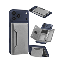 Universal Magnetic Leather Wallet (GRAY) (Only Ground Shipping)