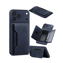 Universal Magnetic Leather Wallet (NAVY BLUE) (Only Ground Shipping)