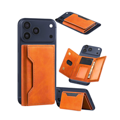 Universal Magnetic Leather Wallet (ORANGE) (Only Ground Shipping)
