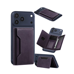 Universal Magnetic Leather Wallet (PURPLE) (Only Ground Shipping)