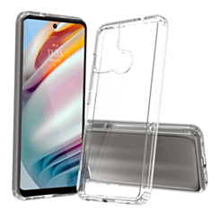 Moto G60 Hybrid Case with Air Cushion Technology - CLEAR (Only Ground Shipping)