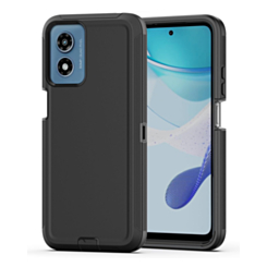Heavy Duty Case for Moto G Play 4G (2024) (BLACK) (Only Ground Shipping)