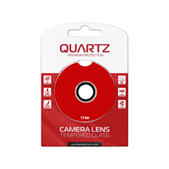 QUARTZ HD Tempered Glass with Metal Ring for iPhone Air Back Camera (BLACK & SILVER)