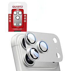 QUARTZ Metal Matte Armor with HD Tempered Glass for iPhone 17 Pro (SILVER)