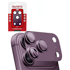 QUARTZ Metal Matte Armor with HD Tempered Glass for iPhone 18 Pro (Burgundy)
