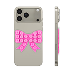 Fashion Bow Beads Silicone Suction Cup Phone Holder - HOT PINK (Only Ground Shipping)