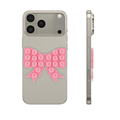 Fashion Bow Beads Silicone Suction Cup Phone Holder - PINK (Only Ground Shipping)