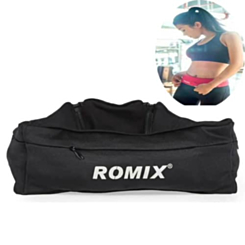 Romix RH26 (5.5") Elastic Spandex Sports Waist Bag Pouch (BLACK) (Only Ground Shipping)