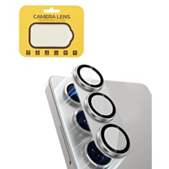 Metal Camera Lens Protector with Tempered Glass for Galaxy S24 (Marble Gray)