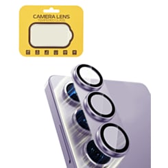 Metal Camera Lens Protector with Tempered Glass for Galaxy S24 (Cobalt Violet)