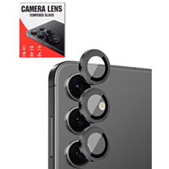 Camera Lens Protector with Metal Ring for Galaxy S24 Plus (Onyx Black)