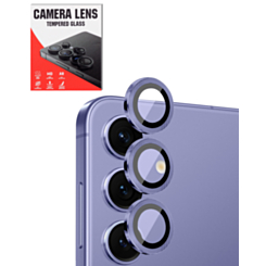 Camera Lens Protector with Metal Ring for Galaxy S24 Plus (Cobalt Violet)