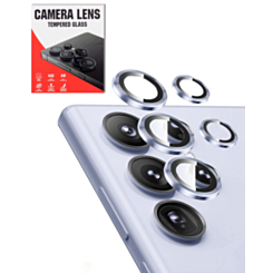 Camera Lens Protector with Metal Ring for Galaxy S24 Ultra (Titanium Blue)