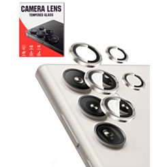 Camera Lens Protector with Metal Ring for Galaxy S24 Ultra (Titanium Gray)